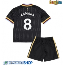 Maglie da calcio Aston Villa Boubacar Kamara #8 Seconda Maglia Bambino 2026-27 Manica Corta + Pantaloni corti)